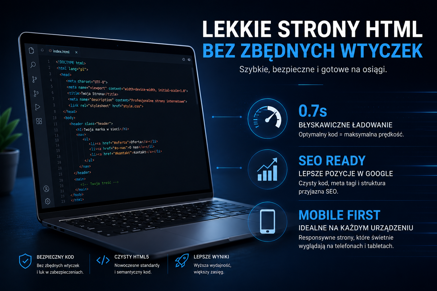 Lekkie strony HTML bez zbędnych wtyczek